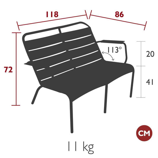 FAUTEUIL BAS DUO LUXEMBOURG FERMOB