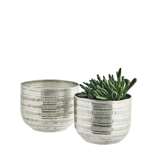 Cache-pot Martelé 18cm CACHE POT MADAM STOLTZ Argent