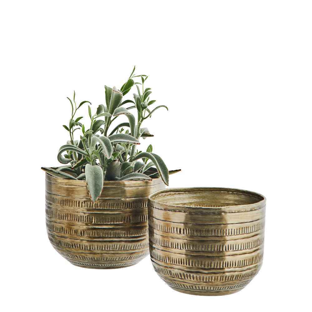 Cache-pot Martelé 18cm CACHE POT MADAM STOLTZ Or