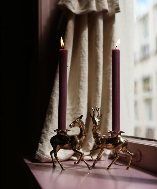 DUO DEER CANDLE HOLDER BOUGEOIR / PHOTOPHORE DOING GOODS