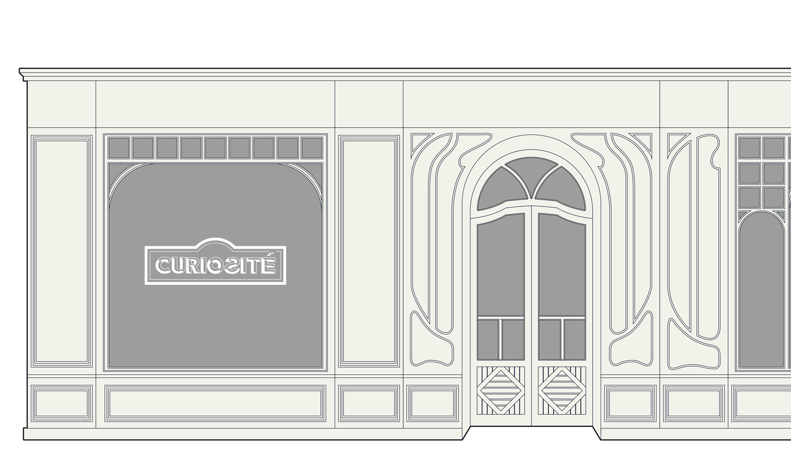 la façade art déco de Curiosité à Cosne-Cours-Sur-Loire