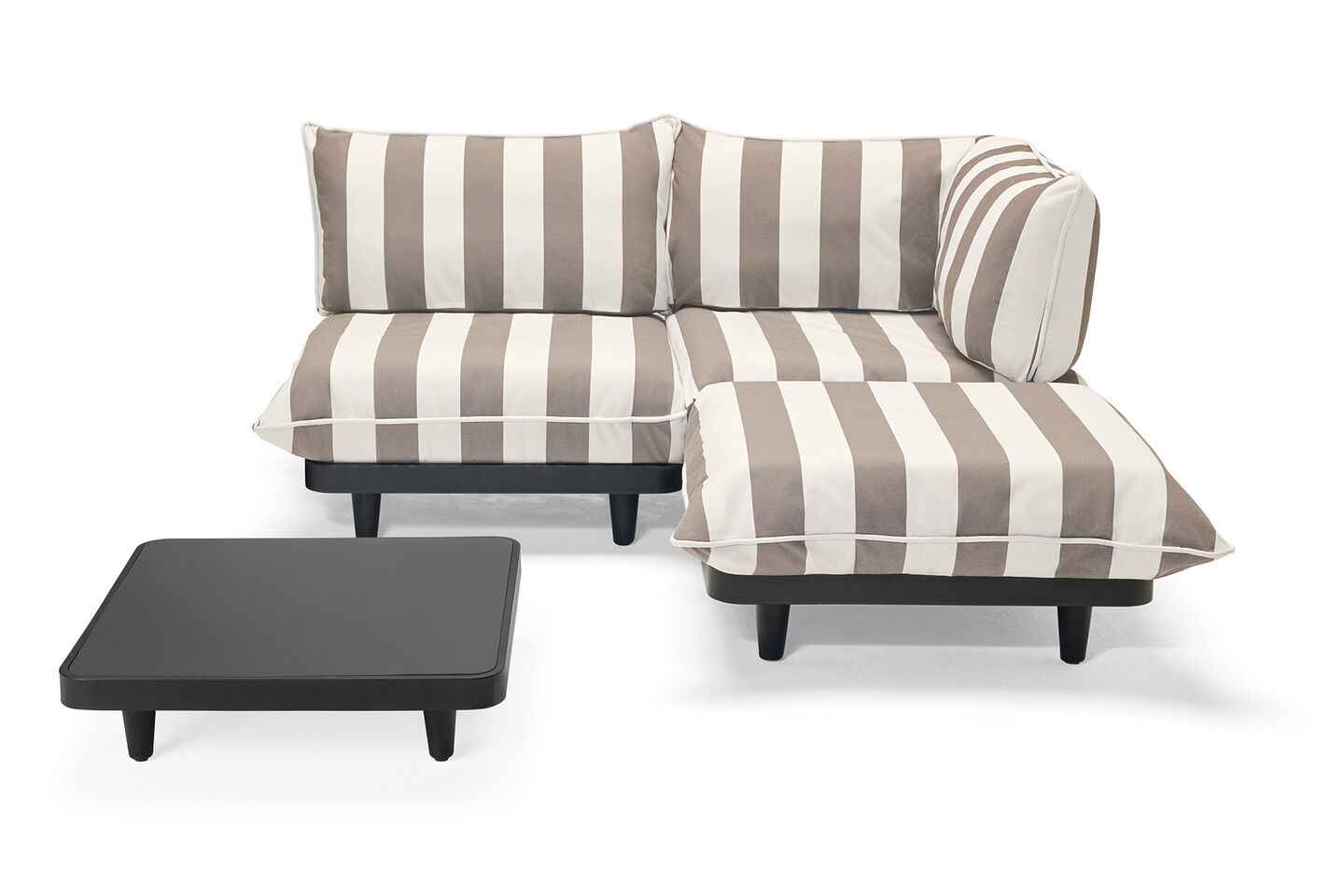 Paletti Set Medium + table + housse offerte MOBILIER EXTERIEUR FATBOY Stripe Cacao (RIGHT)