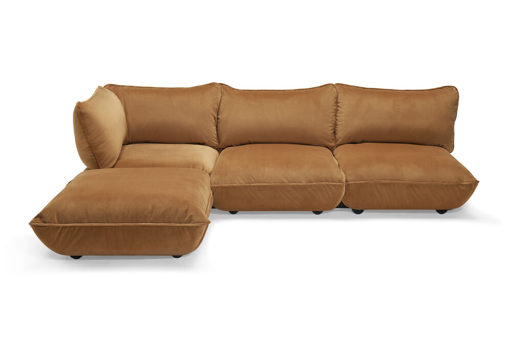 Sumo Corner Sofa Velvet Recycled MOBILIER FATBOY Almond