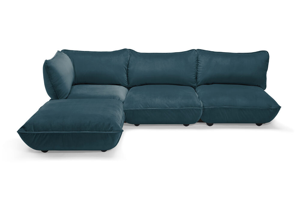 Sumo Corner Sofa Velvet Recycled MOBILIER FATBOY Petrol