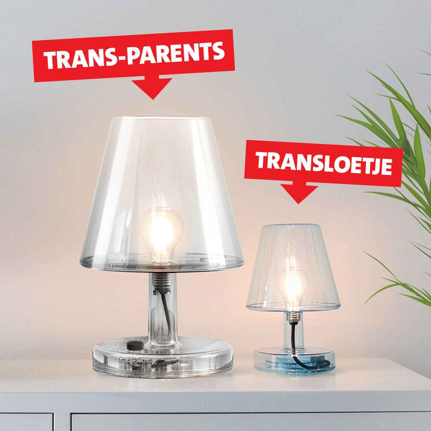 Trans-parents transparent lampe LUMINAIRE FATBOY
