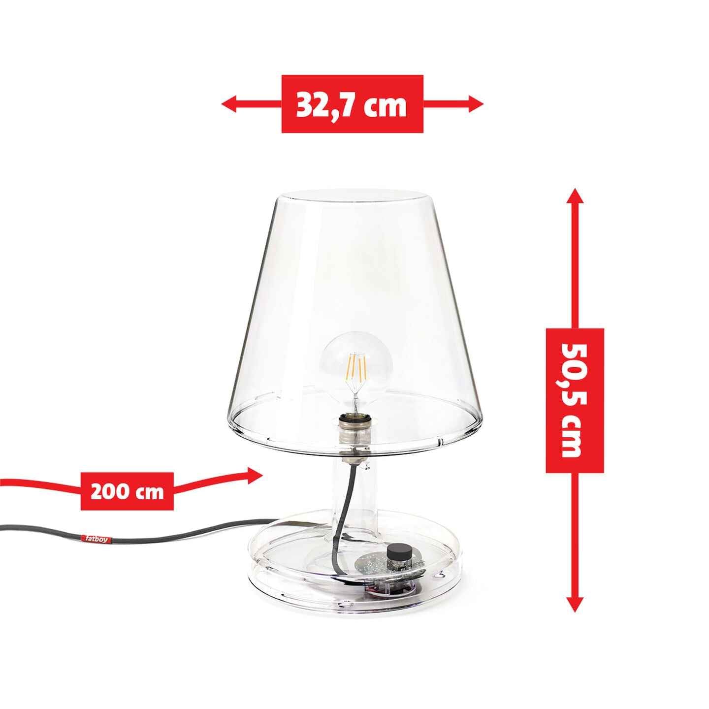 Trans-parents transparent lampe LUMINAIRE FATBOY