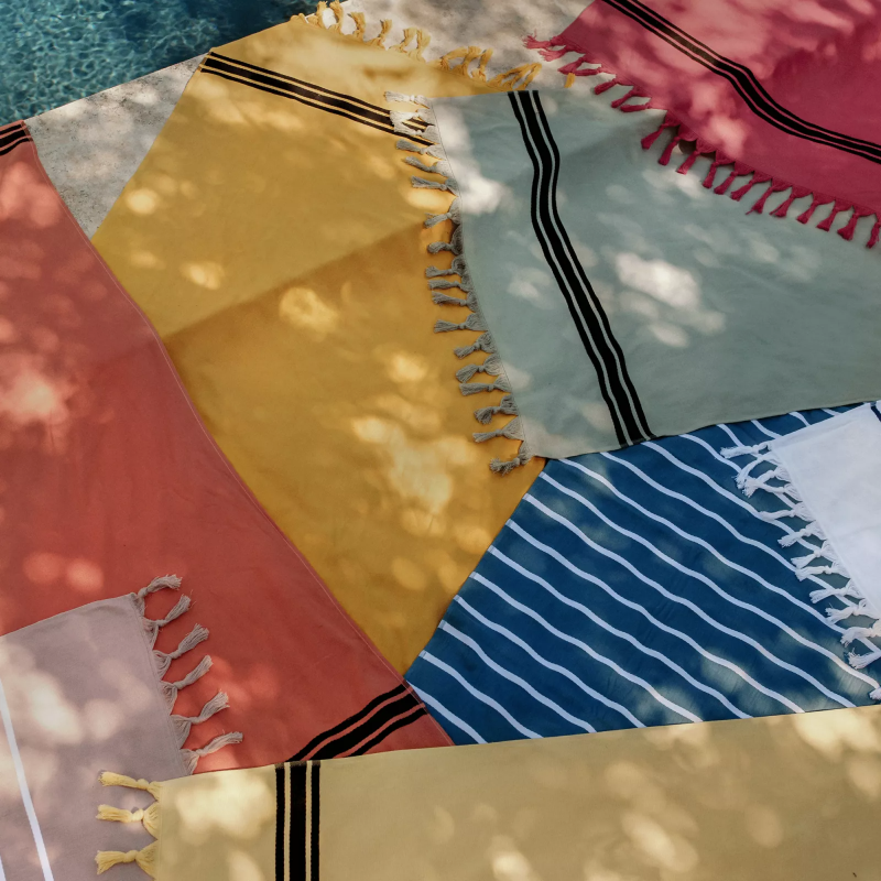 FOUTA EPONGE 90X180 MARINIERE SERVIETTE / FOUTAS HAOMY