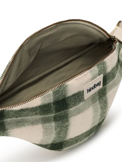 Sac banane Olivia Tartan en tissu effet laine recyclée – HINDBAG HINDBAG