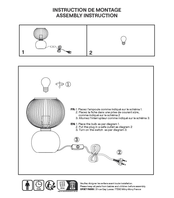 PETITE LAMPE ADONIS OPJET