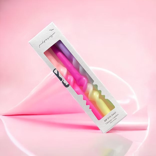 DIP DYE SWIRL BOUGIE PINK STORIES