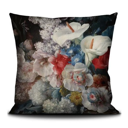 Coussin Fracture VOGLIO BENE en velours imprimé floral – 50 x 50 cm