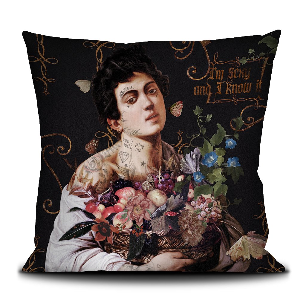 I AM SEXY coussin 50cm x 50cm VOGLIO BENE
