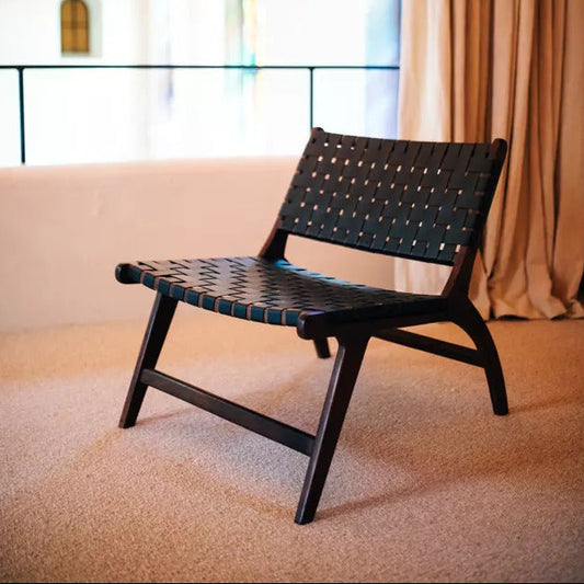 FAUTEUIL LOUNGE AOSTA NOIR POMAX