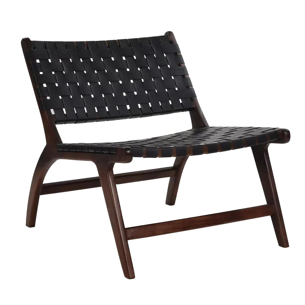 FAUTEUIL LOUNGE AOSTA NOIR POMAX