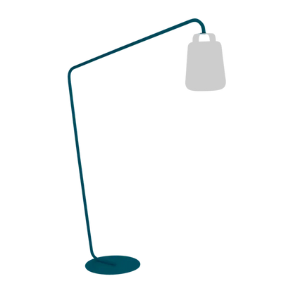 BALAD PIED DÉPORTÉ LAMPADAIRE FERMOB Bleu acapulco