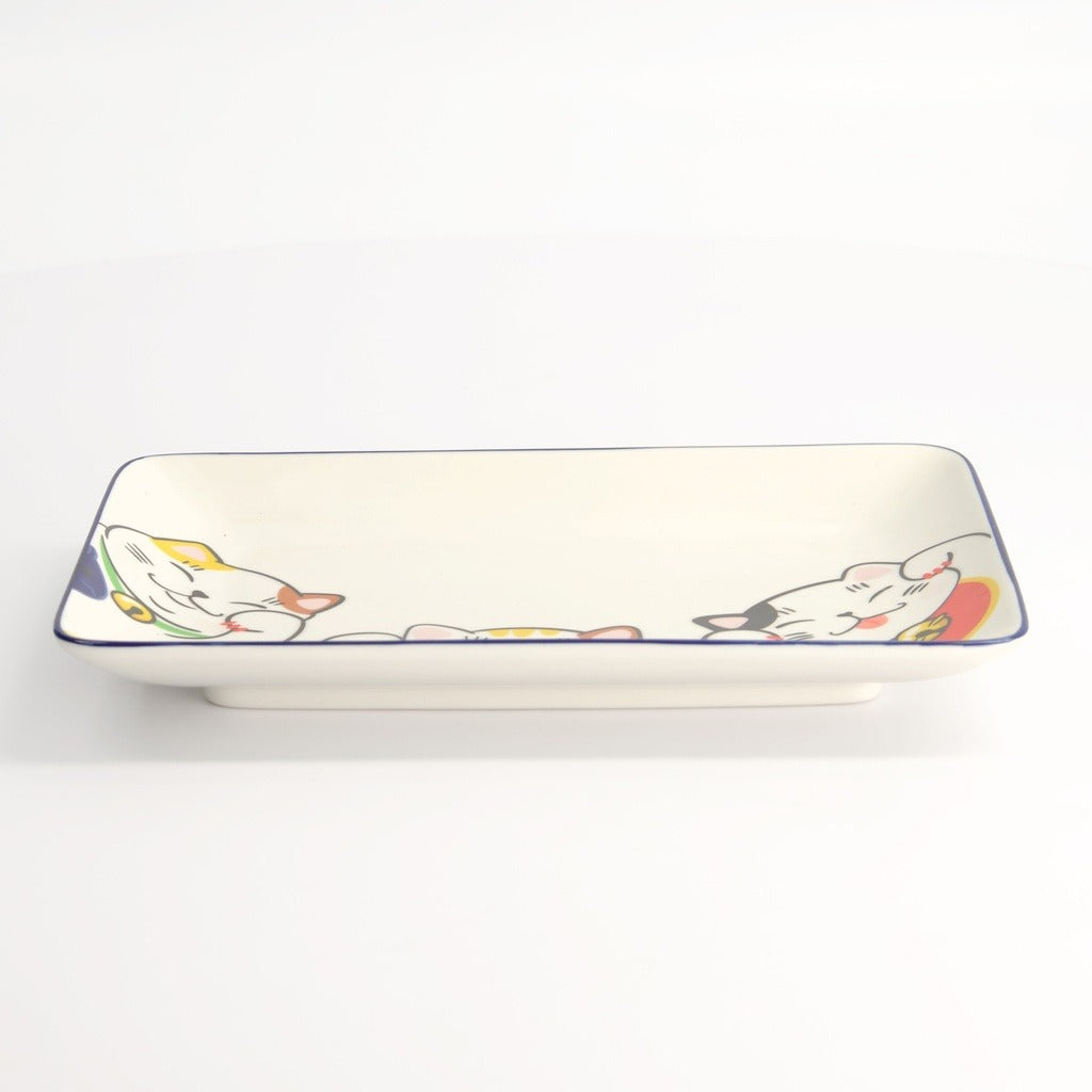 Tokyo Design Studio - Assiette rectangle - Kawai Lucky Cat ART DE LA TABLE TOKYO DESIGN STUDIO