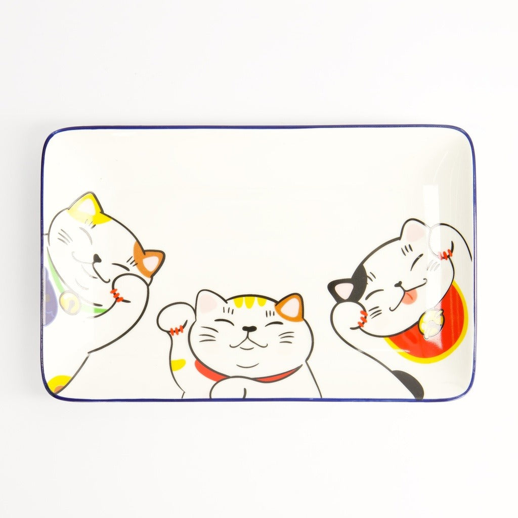 Tokyo Design Studio - Assiette rectangle - Kawai Lucky Cat ART DE LA TABLE TOKYO DESIGN STUDIO
