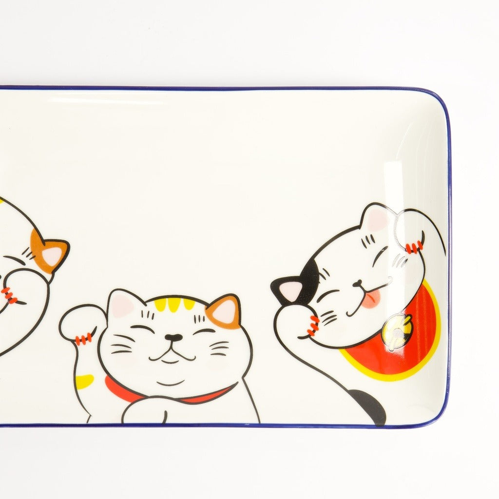 Tokyo Design Studio - Assiette rectangle - Kawai Lucky Cat ART DE LA TABLE TOKYO DESIGN STUDIO