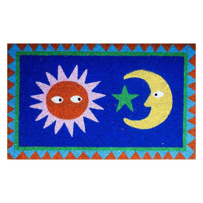 PAILLASSON LOTERIA SUN MOON BLEU KITSCHKITCHEN