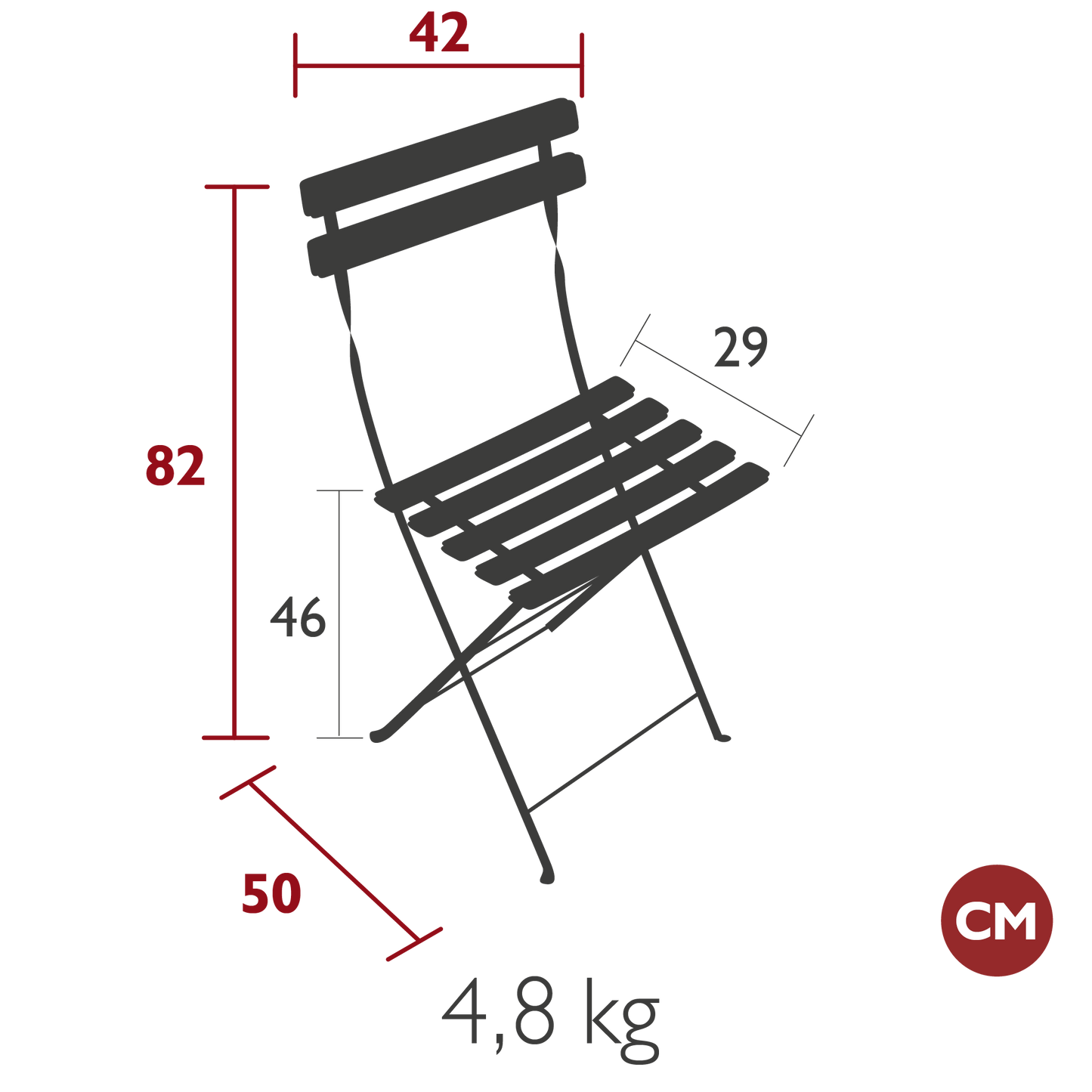 CHAISE MÉTAL BISTRO FERMOB