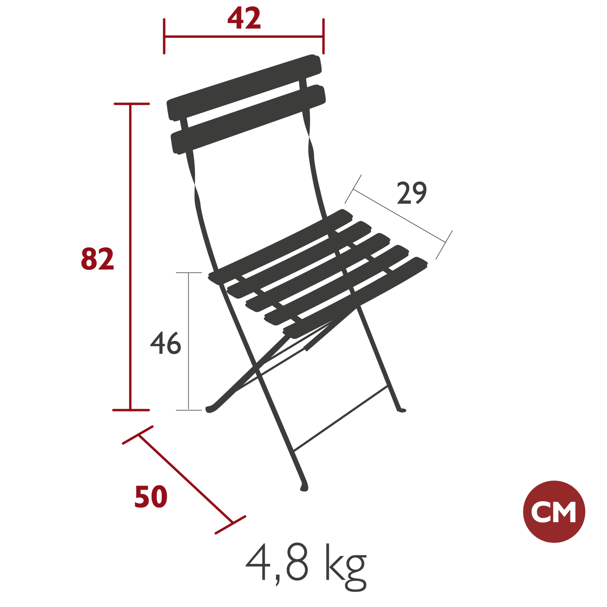 CHAISE MÉTAL BISTRO FERMOB
