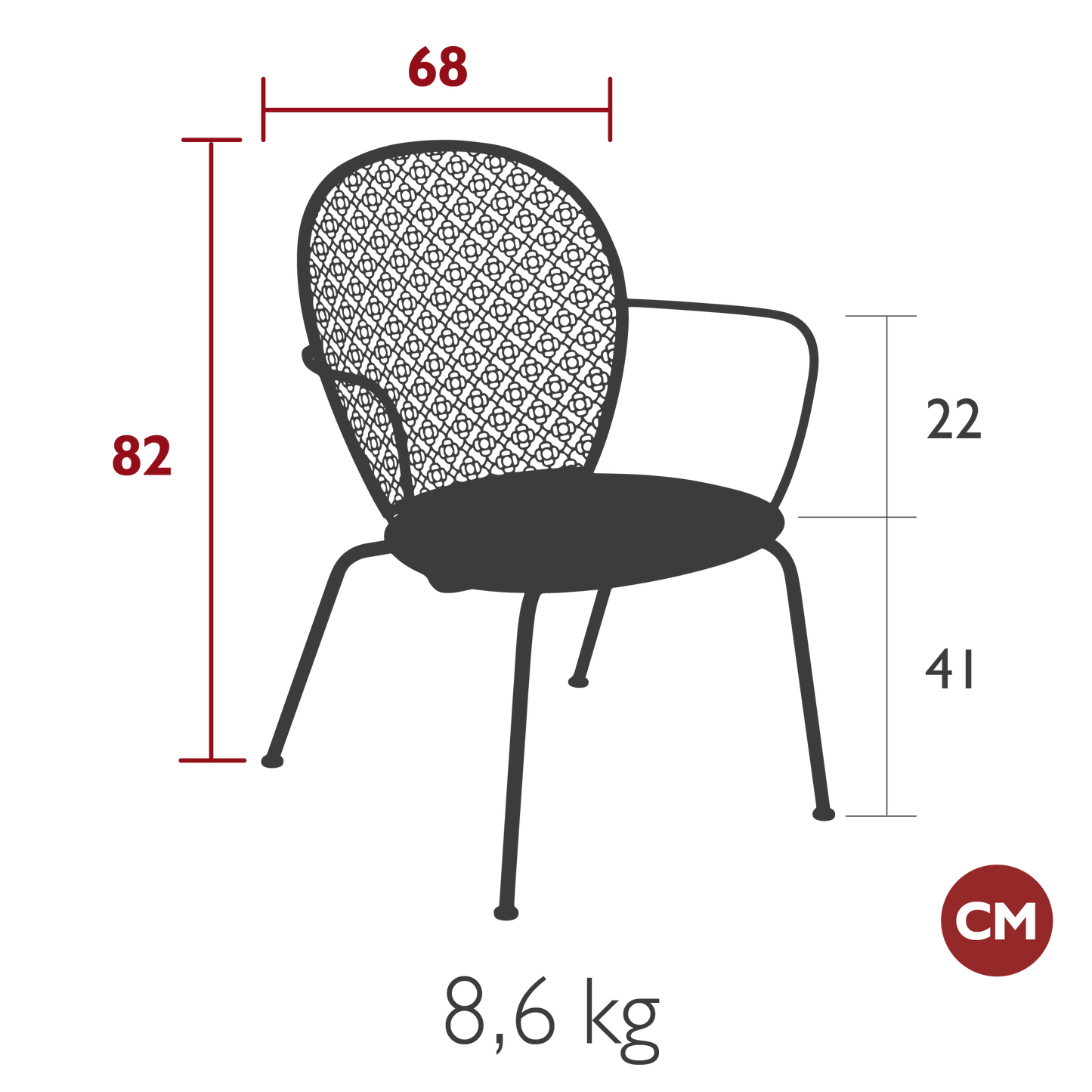 FAUTEUIL BAS LORETTE FERMOB