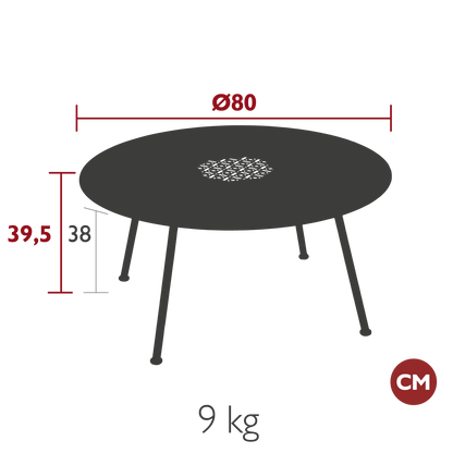 TABLE BASSE LORETTE Ø 80 CM MOBILIER EXTERIEUR FERMOB