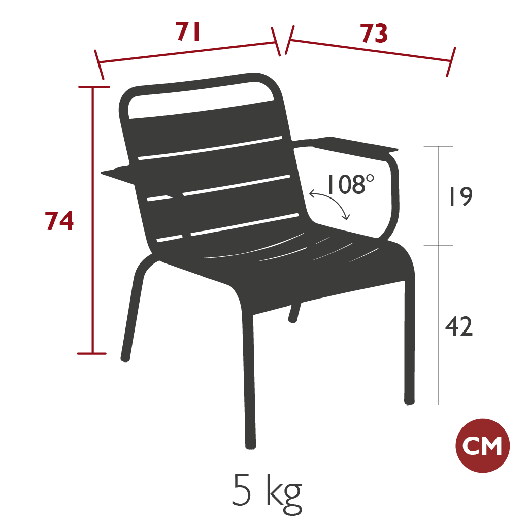FAUTEUIL LOUNGE LUXEMBOURG FERMOB