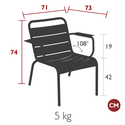 FAUTEUIL LOUNGE LUXEMBOURG FERMOB