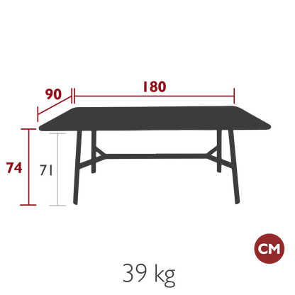 TABLE CHÊNE SO'O 180 x 90 CM FERMOB