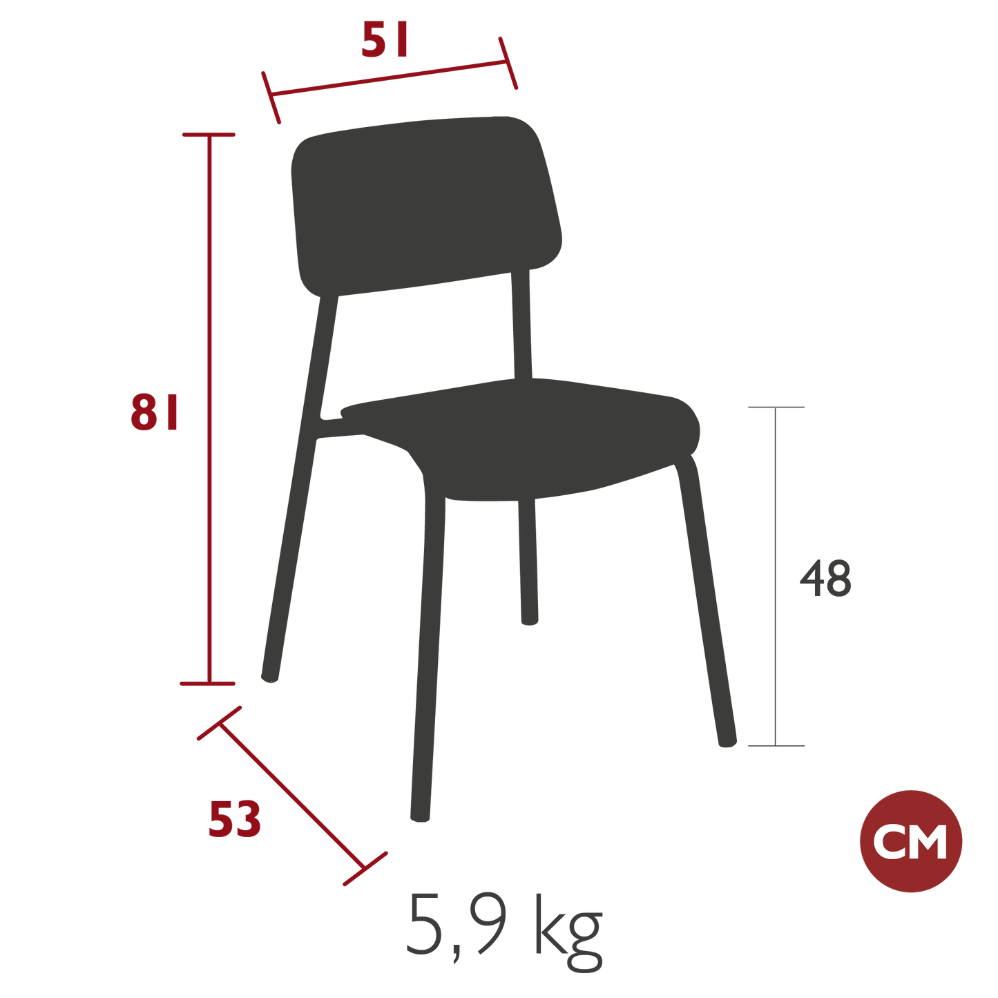CHAISE STUDIE FERMOB