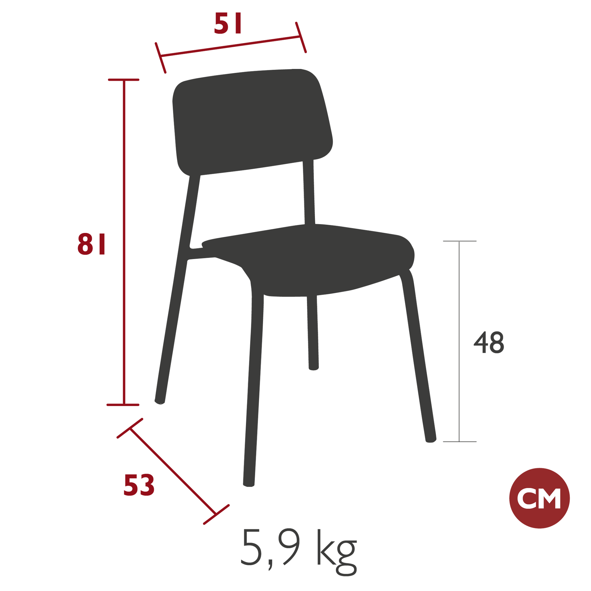 CHAISE STUDIE FERMOB