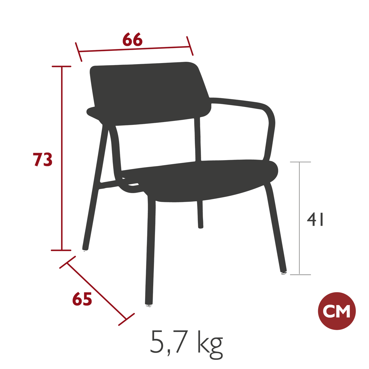 FAUTEUIL LOUNGE STUDIE FERMOB
