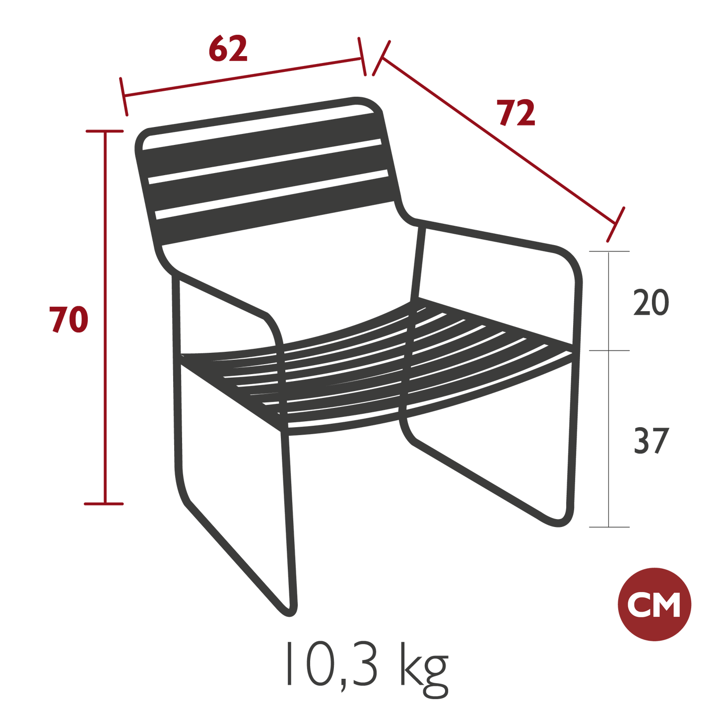 FAUTEUIL BAS SURPRISING FERMOB