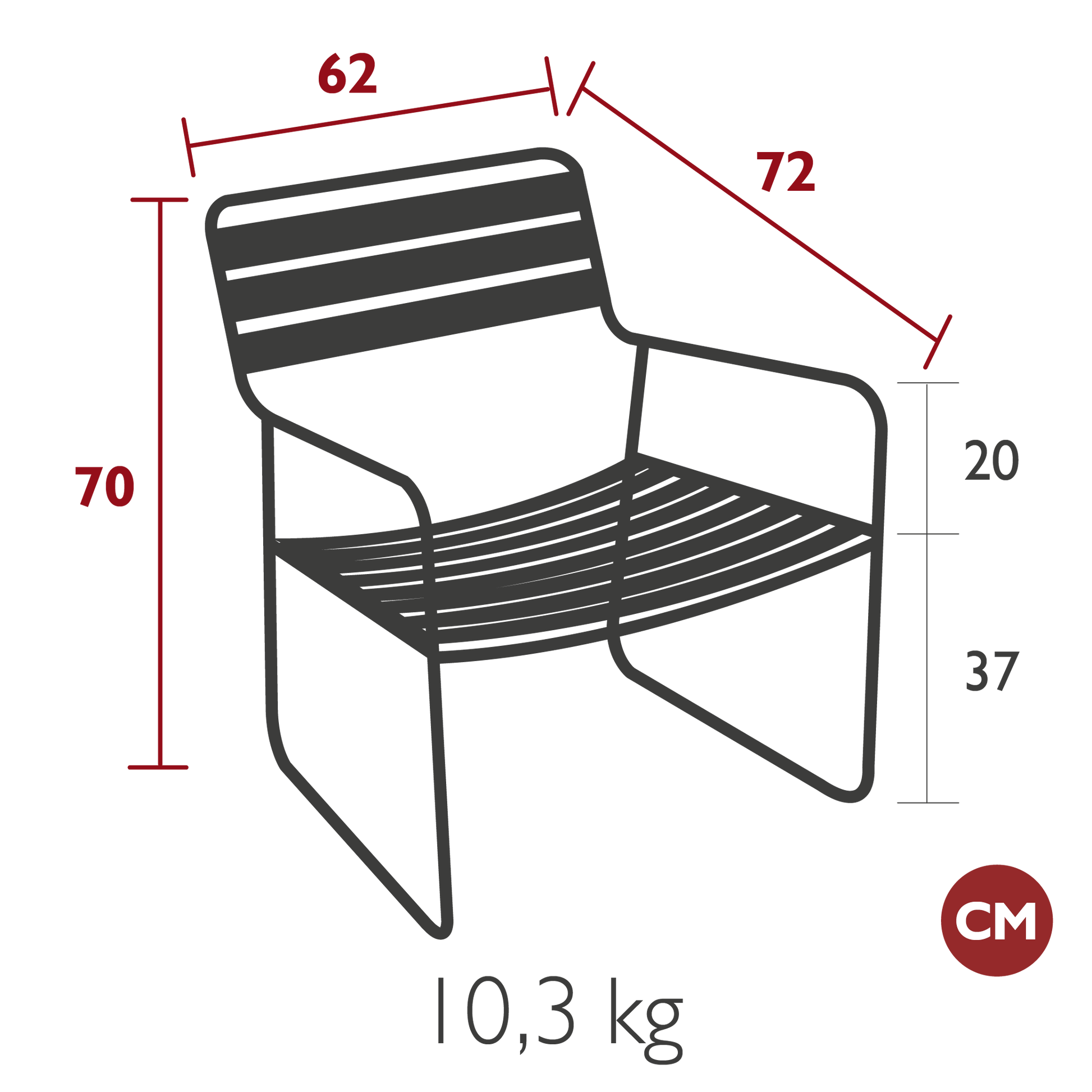 FAUTEUIL BAS SURPRISING FERMOB