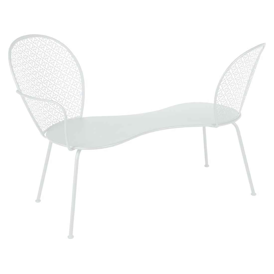BANQUETTE CONVERSATION LORETTE FERMOB Blanc coton