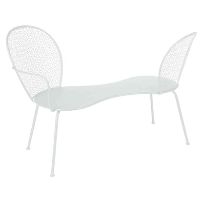 BANQUETTE CONVERSATION LORETTE FERMOB Blanc coton