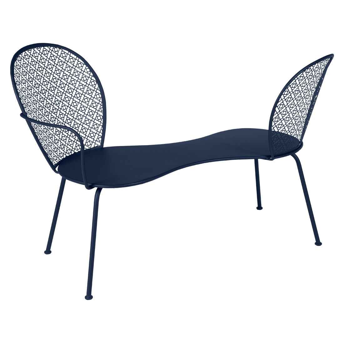 BANQUETTE CONVERSATION LORETTE FERMOB Bleu abysse