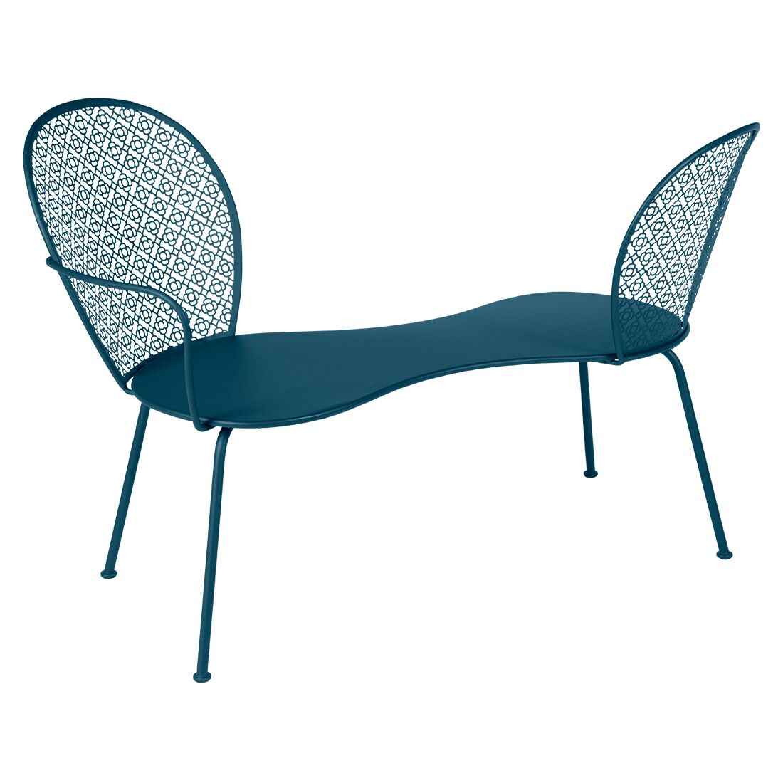 BANQUETTE CONVERSATION LORETTE FERMOB Bleu acapulco