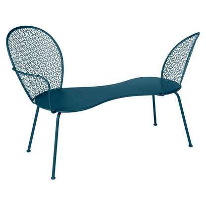 BANQUETTE CONVERSATION LORETTE FERMOB Bleu acapulco