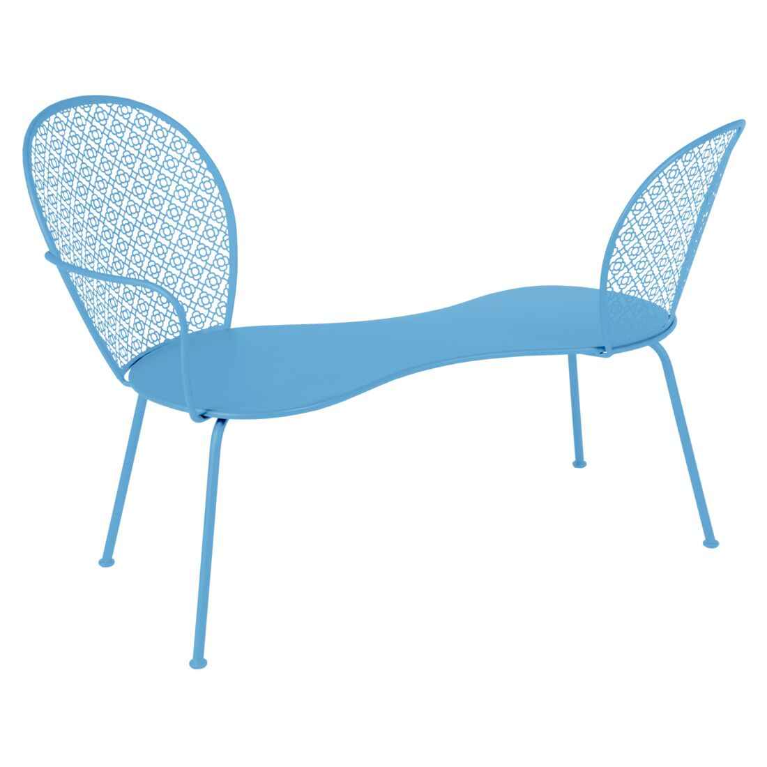 BANQUETTE CONVERSATION LORETTE FERMOB Bleu maya