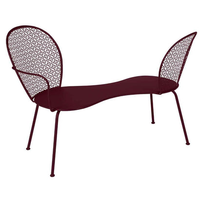 BANQUETTE CONVERSATION LORETTE FERMOB Cerise noire