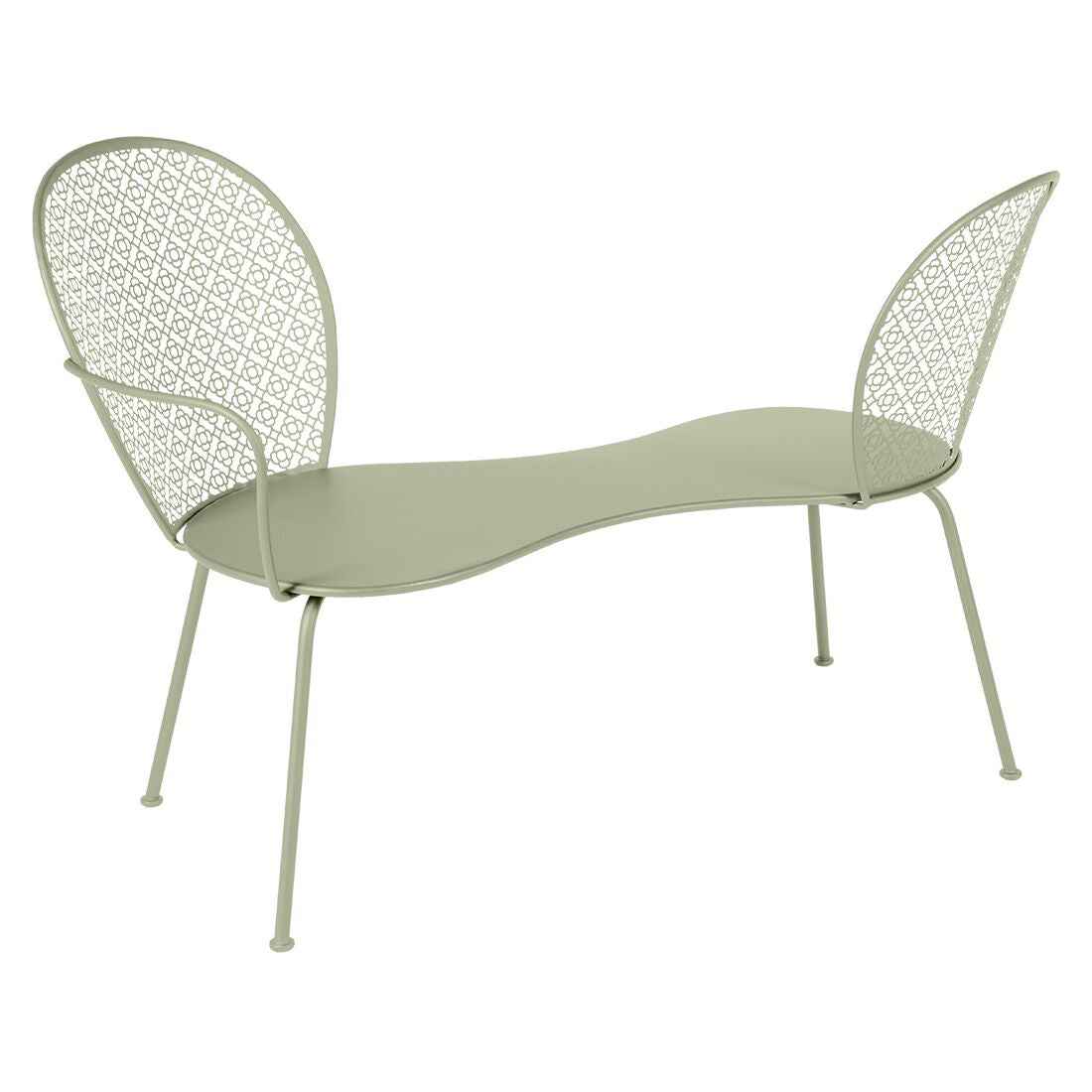 BANQUETTE CONVERSATION LORETTE FERMOB Vert tilleul