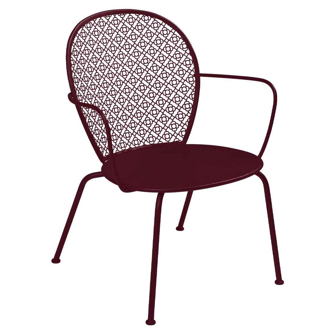 FAUTEUIL BAS LORETTE FERMOB Cerise noire