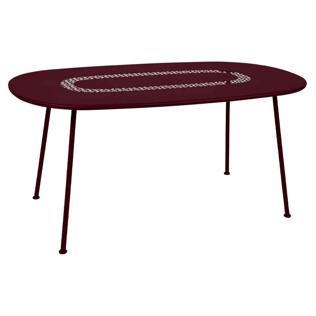 TABLE OVALE LORETTE 160 X 90 CM FERMOB Cerise noire