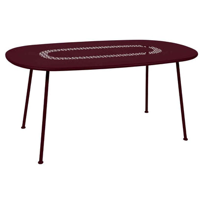 TABLE OVALE LORETTE 160 X 90 CM FERMOB Cerise noire