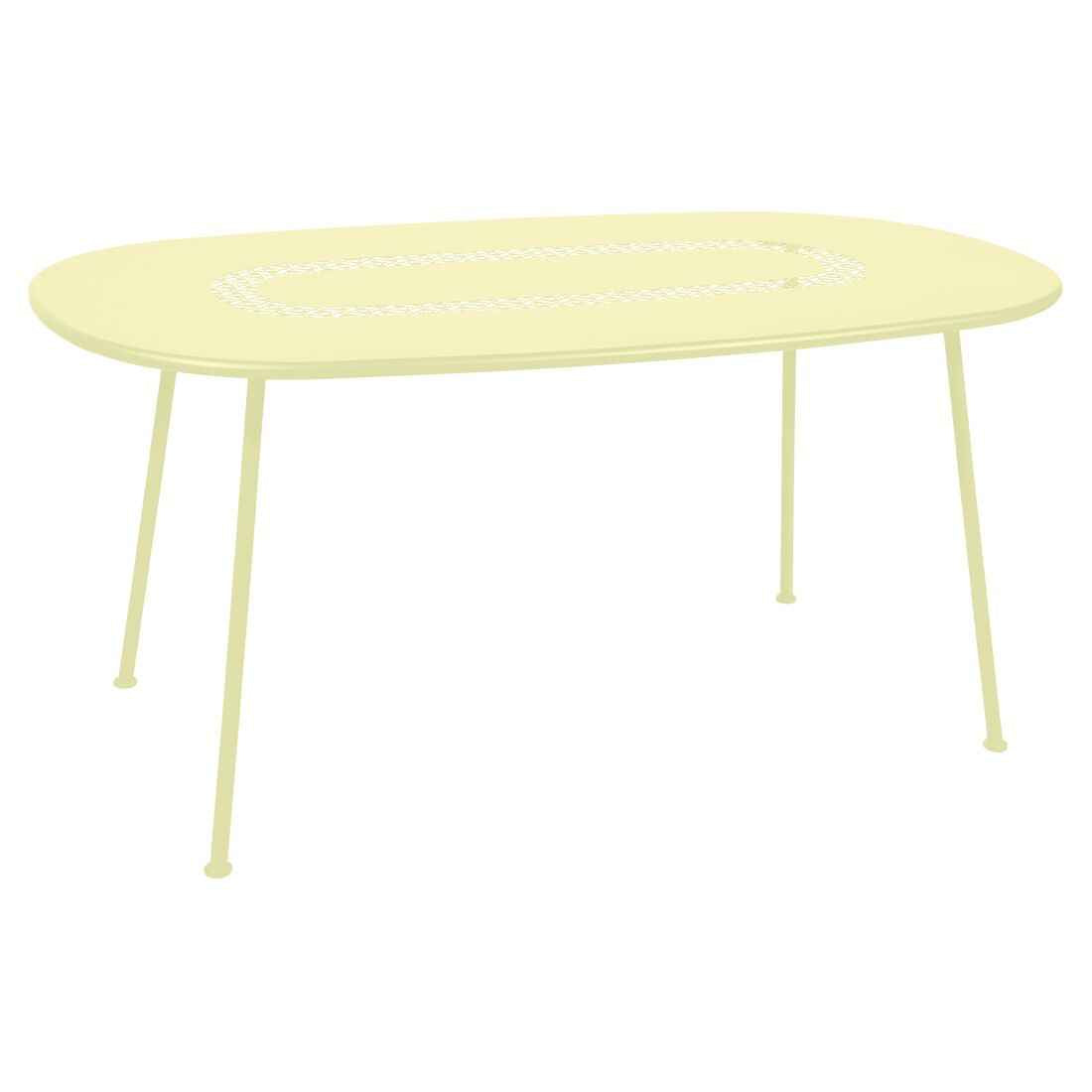 TABLE OVALE LORETTE 160 X 90 CM FERMOB Citron givré