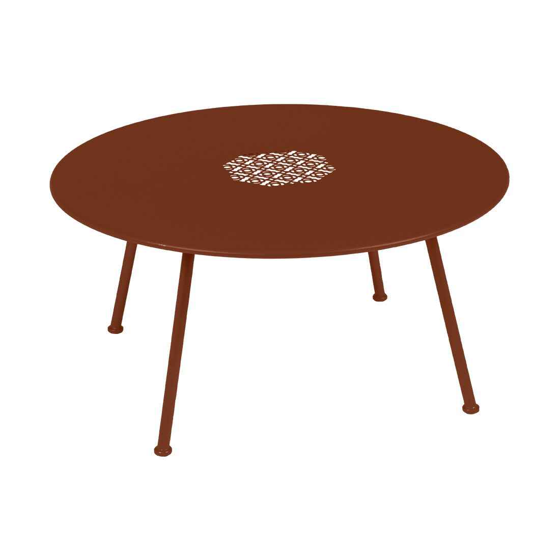 TABLE BASSE LORETTE Ø 80 CM MOBILIER EXTERIEUR FERMOB Ocre rouge