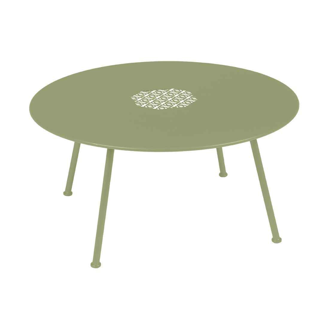 TABLE BASSE LORETTE Ø 80 CM MOBILIER EXTERIEUR FERMOB Vert tilleul