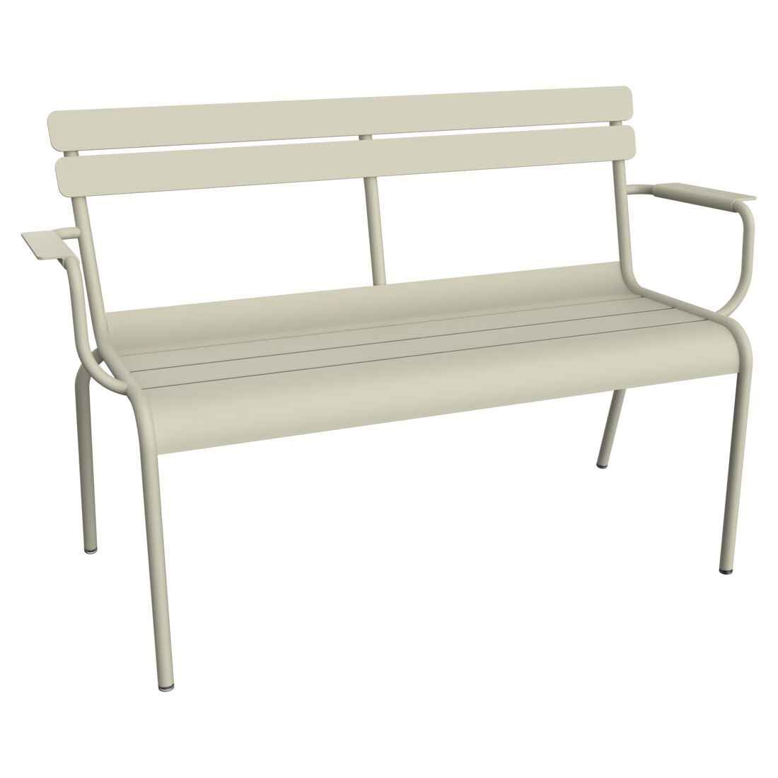 BANC DE JARDIN 2 PLACES LUXEMBOURG FERMOB Gris argile
